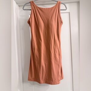 Women’s FLX Open Back Tennis Wrap Dress in Dried Mauve-Size M